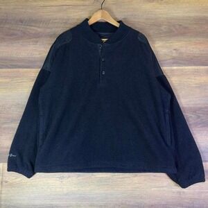 Cabela's Fleece Pullover Black Men's Large Warm Layering Hunting Hiking